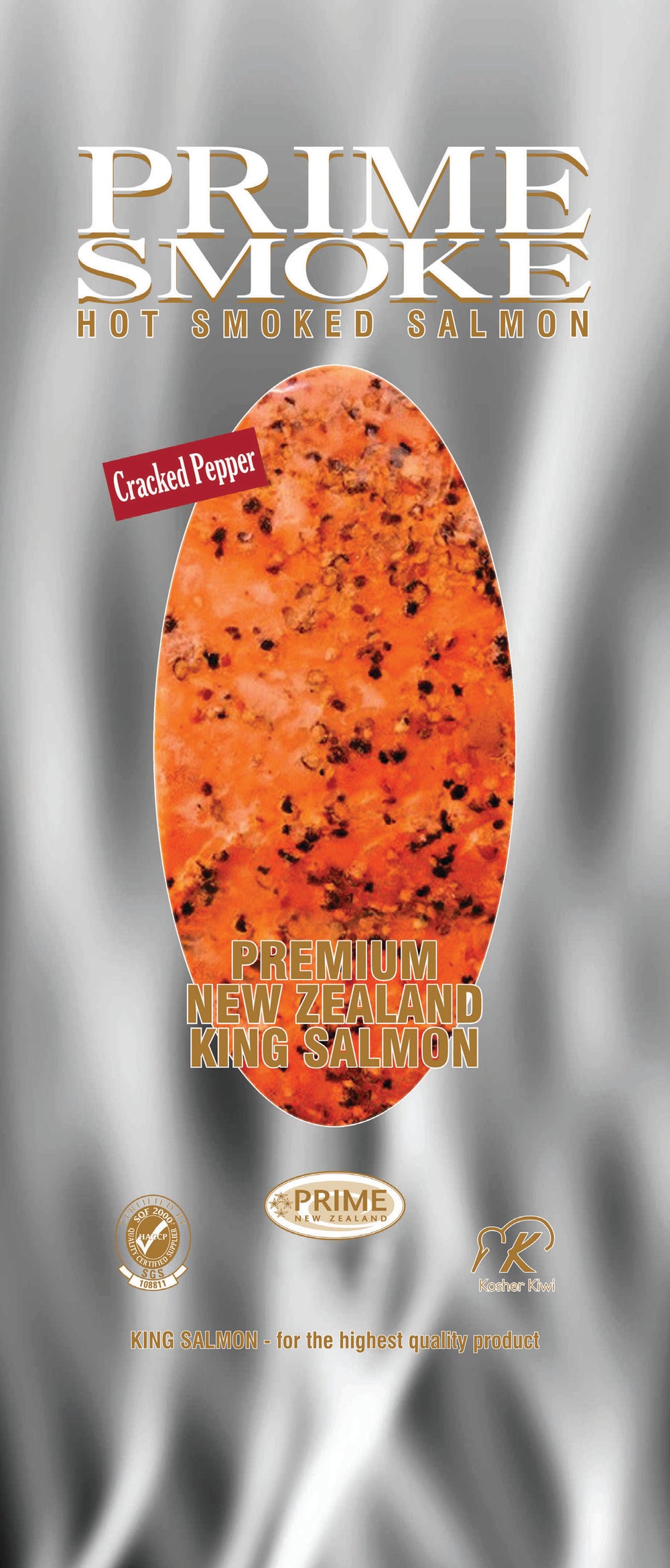 HOT SMOKED SALMON KING FILLET - CRACKED PEPPER